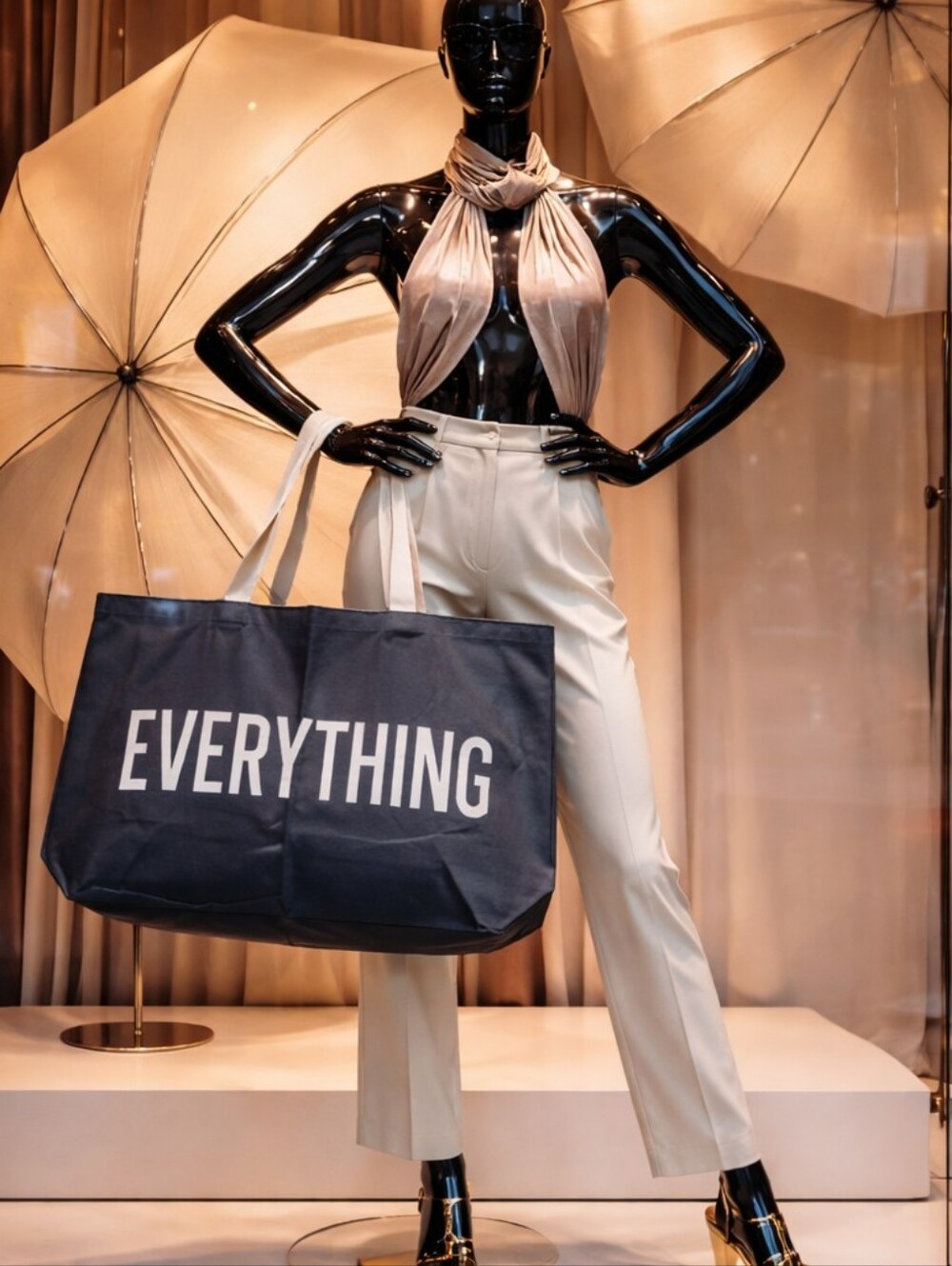 EVERYTHING Oversized Tote Bag - Black